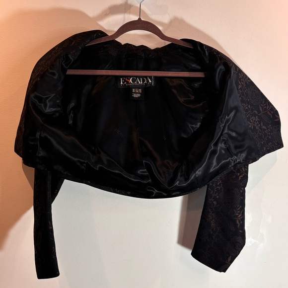 ESCADA Sz 36 Cropped Puff Shoulder Jacket by Margharetta Ley Made in Germany - Picture 5 of 5